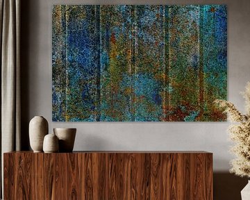 abstract colourful wall by Hanneke Luit