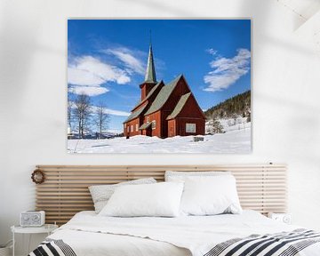De Hegge staafkerk in Noorwegen van Adelheid Smitt