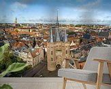 Voorbeeld van het werk in een kamer