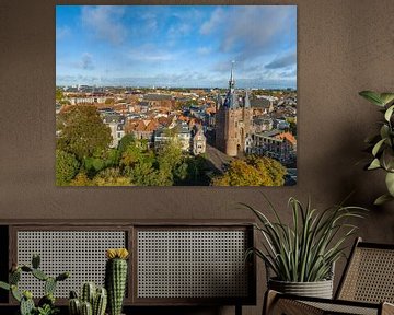 Vue aérienne de la ville de Zwolle à la Sassenpoort lors d'un bel au sur Sjoerd van der Wal Photographie