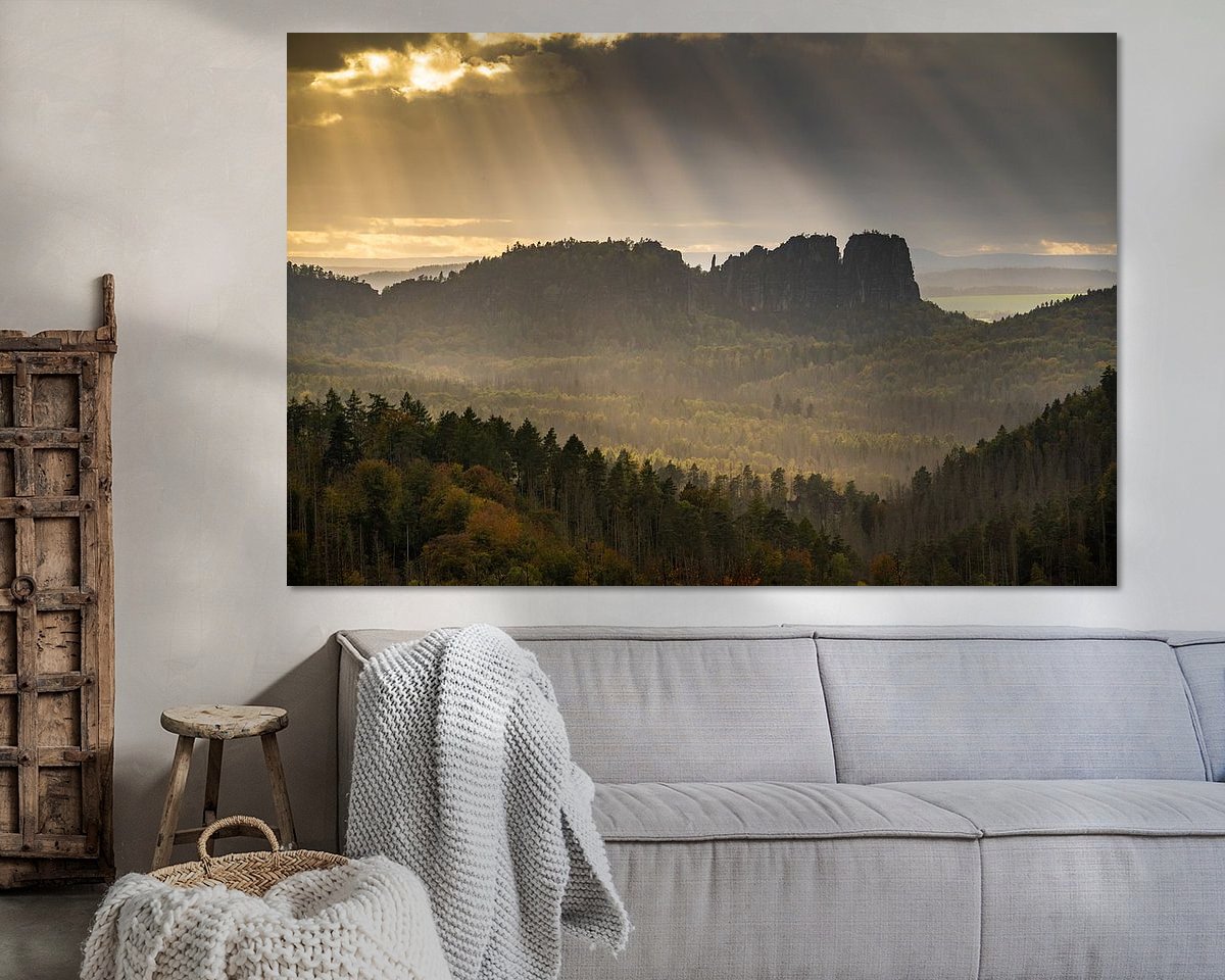 Voorbeeld van het werk in een kamer
