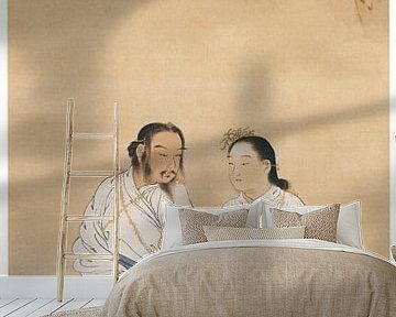 Kawanabe Kyōsai - Die japanischen Götter Izanagi und Izanami