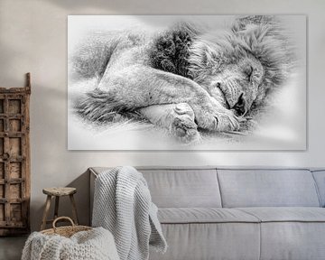 Schlafender Löwe von Eric Nagel