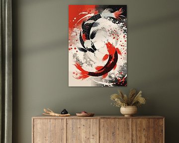 Japanse schilderkunst Ukiyo van Qreative