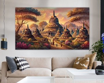 Goldene Stunde am Borobudur von Jeroen Kleiberg