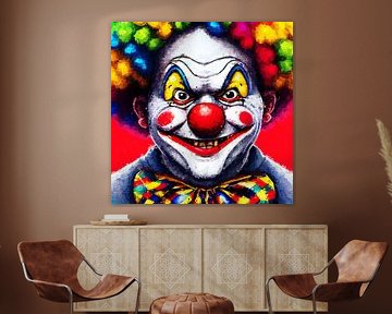 Scary clown (kunst) van Art by Jeronimo