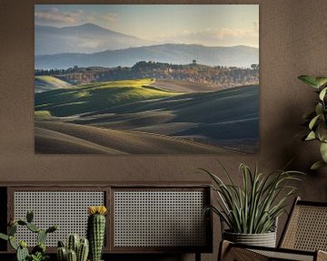 Paysage de campagne en Crete Senesi. Toscane sur Stefano Orazzini