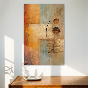 Geometrische Abstractie in Warme Aardetinten, Abstract, aardetinten, geometrische vormen