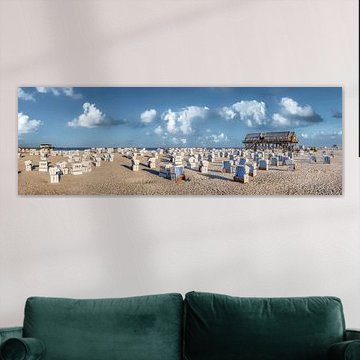 Summer beach of Sankt Peter Ording at the North Sea