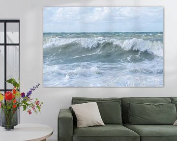 Powerful waves on the coast / North Sea by Photography art by Sacha