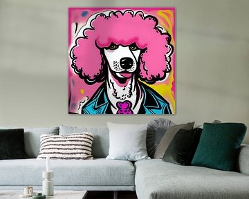 Pink Poodle Club 8 - lustige Illustration Hund von The Art Kroep