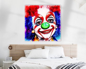Jonge clown (kunst, markers) van Art by Jeronimo