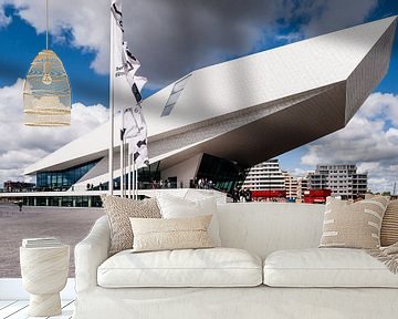 EYE film museum, Amsterdam met mooie wolkenlucht van John Verbruggen