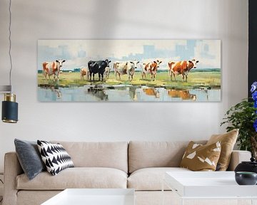 Cows Paintings 65923 by ARTEO Paintings