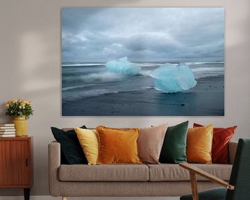 Ice floe in the surf by Corine Maas