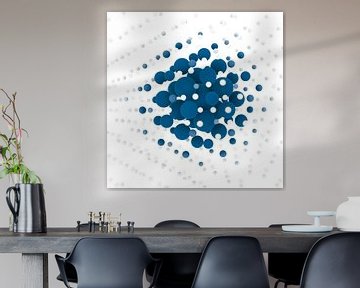 Sferische matrix blauw van Jörg Hausmann