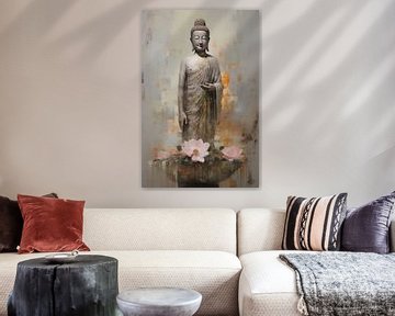 Verlichte Reflectie: Boeddha's Bloeiende Inzicht van Emil Husstege