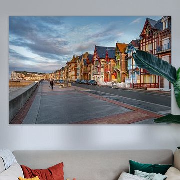 Facades Row of Art Nouveau buildings on the Mers-le promenade