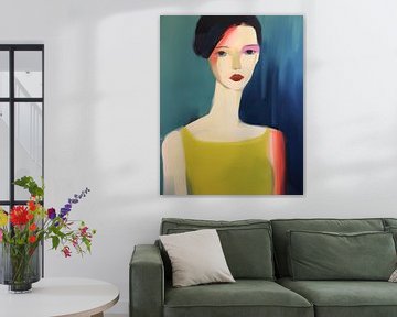 Modern and abstract minimalist portrait by Carla Van Iersel