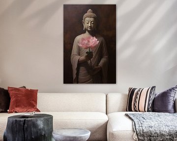Le reflet fleuri de Bouddha sur Emil Husstege