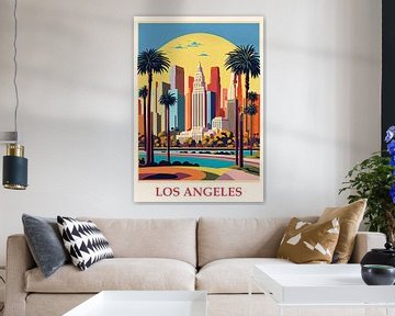 Travel Poster Los Angeles, USA by Peter Balan