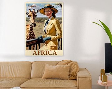 Travel Poster Safari Afrique sur Peter Balan