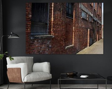 Old facade brick factory by Blond Beeld