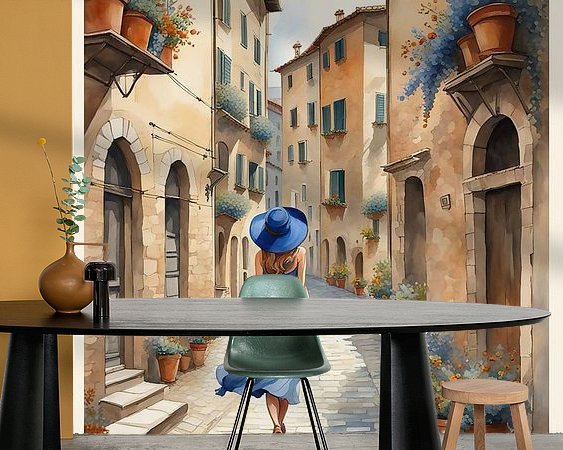 Voorbeeld van het werk in een kamer