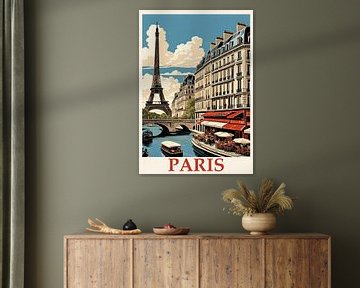 Travel Poster Paris, Frankreich von Peter Balan