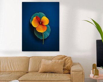 Nasturtium Flower Portrait by Virgil Quinn - Decorative Arts