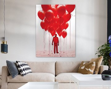 Rode Ballon Dagdromen van Art Lovers