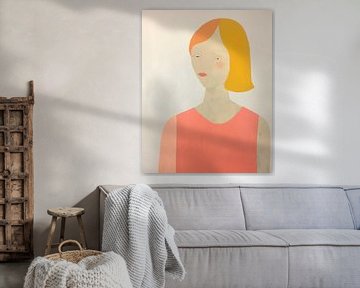 Modern and abstract minimalist portrait by Carla Van Iersel