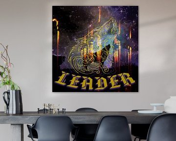 The sound of guidance: unique wolf canvas print by ADLER & Co / Caj Kessler