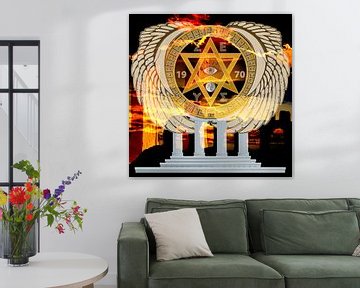 Zeus' teken: Een mystieke canvasprint vol symboliek van ADLER & Co / Caj Kessler