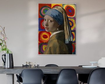 Girl with a Pearl Earring - meets Kabdinksky by Digital Art Studio
