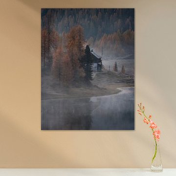 Nebel über den Lago Federa