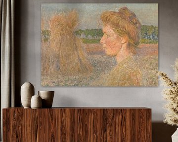 Profil d'une femme et Wheatsheaves, Emile Claus