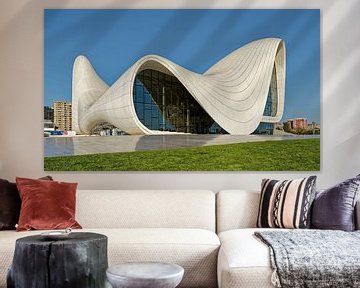 Cultuurcentrum ontworpen door Zaha Hadid, Bakoe, Azerbeidjzan van x imageditor