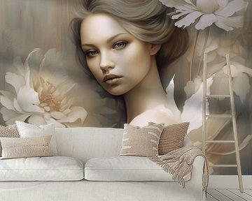 Modernes schickes Porträt in Erdtönen von Carla Van Iersel