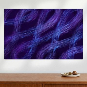 Paars en blauw dansabstract van Iris Holzer Richardson