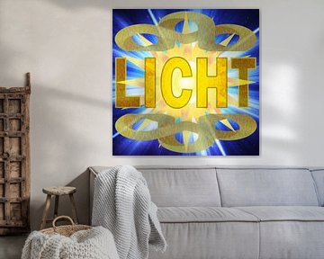 Keltisch licht - Vierkante canvasprint van verlichting van ADLER & Co / Caj Kessler