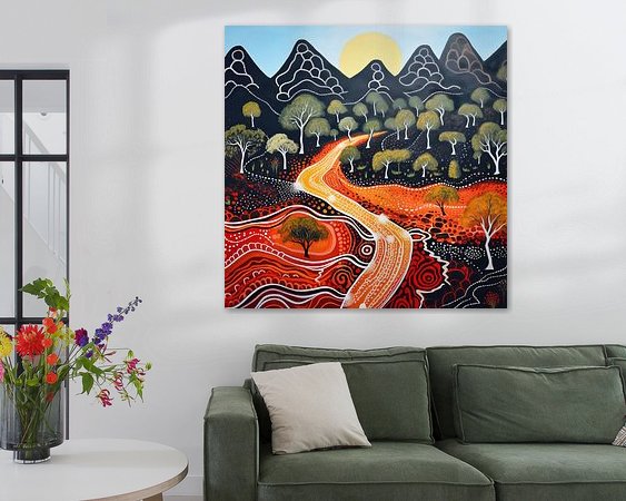 Voorbeeld van het werk in een kamer