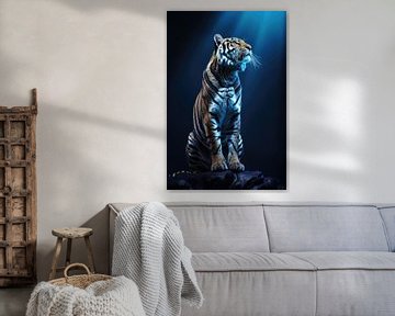 Tiger im blauen Licht von ARTemberaubend