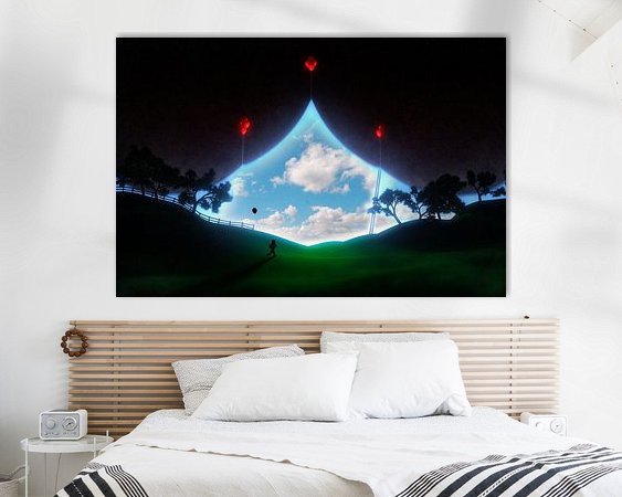 Voorbeeld van het werk in een kamer