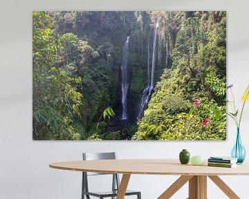 Chute d'eau Sekumpul, gorge verte à Buleleng, Bali, Indonésie sur Fotos by Jan Wehnert