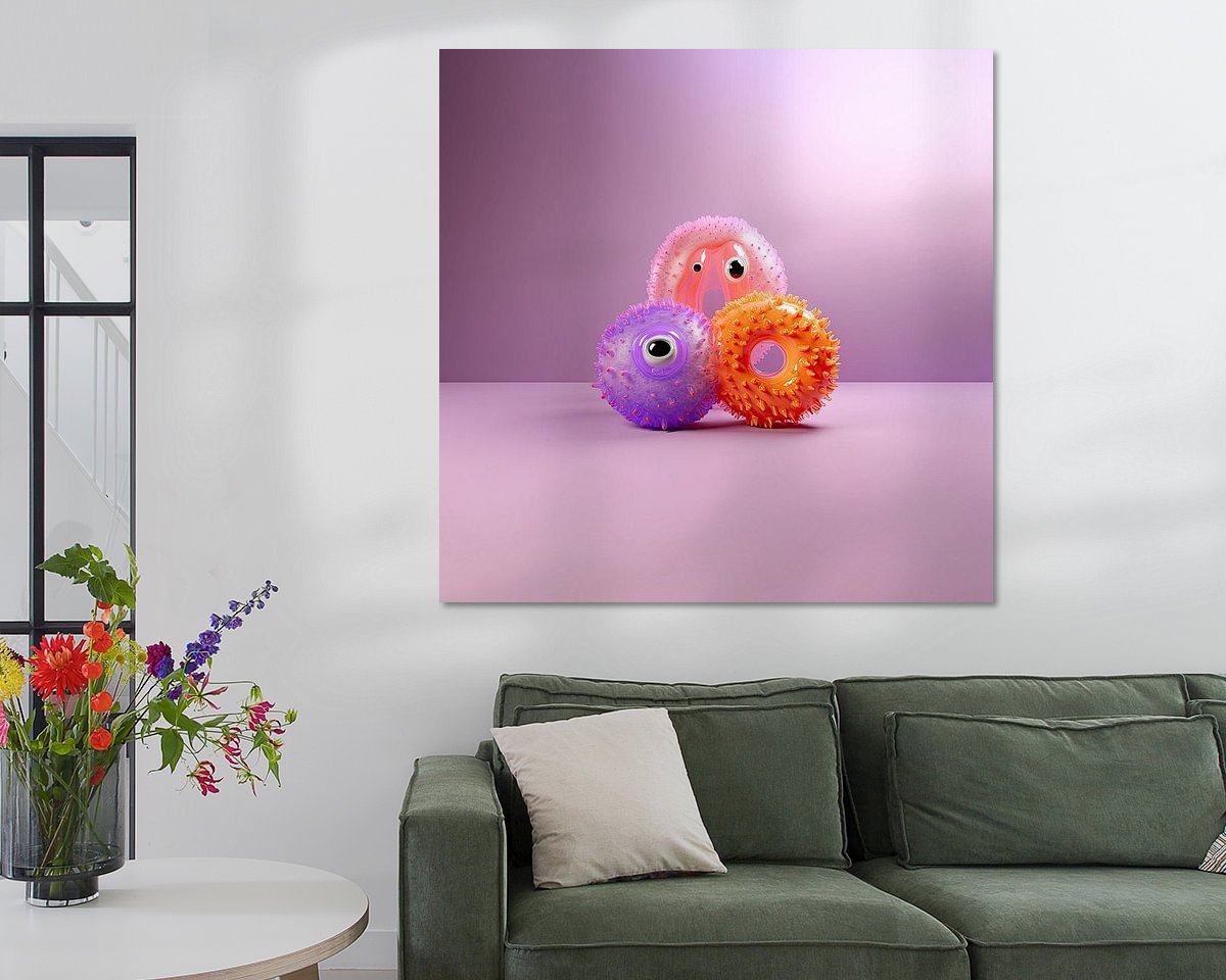 Voorbeeld van het werk in een kamer