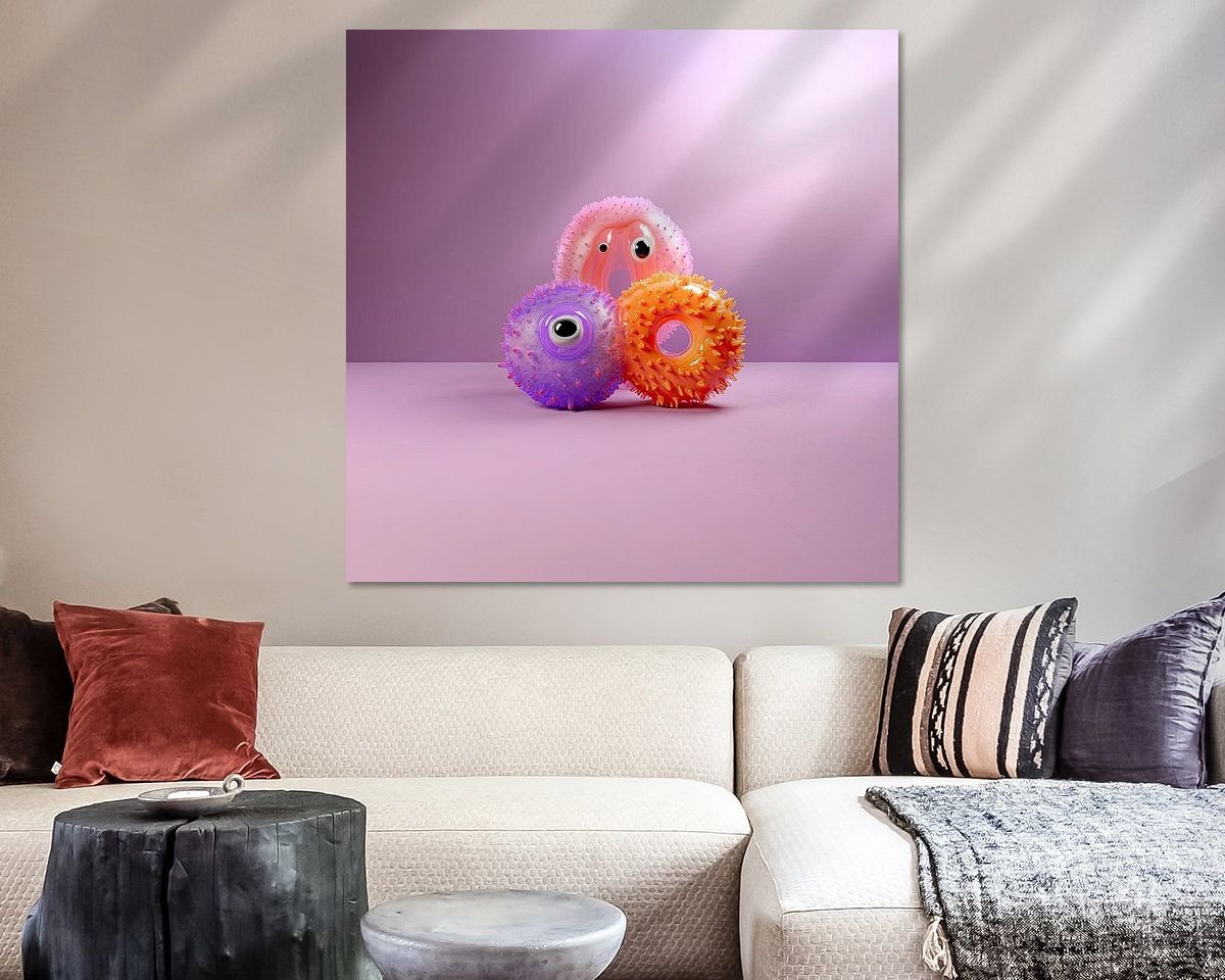 Voorbeeld van het werk in een kamer