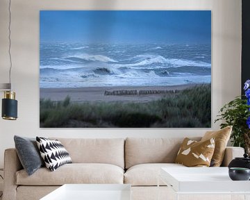 Rough seas on the Dutch coast by Corné Ouwehand