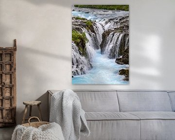 Bruarfoss waterval in IJsland van Adelheid Smitt