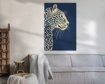 Leopardenblau von PixelMint.